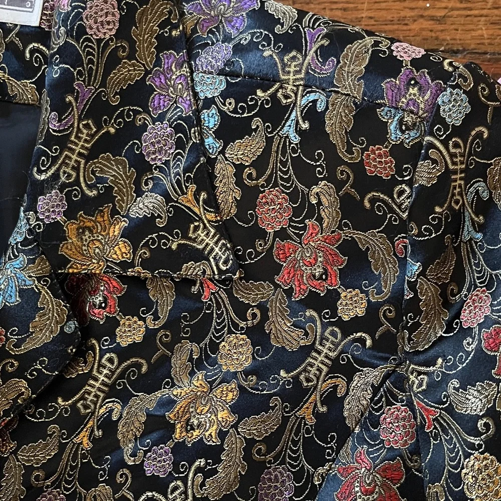 Vintage Floral Brocade Blazer Dress - Picture 3 of 5